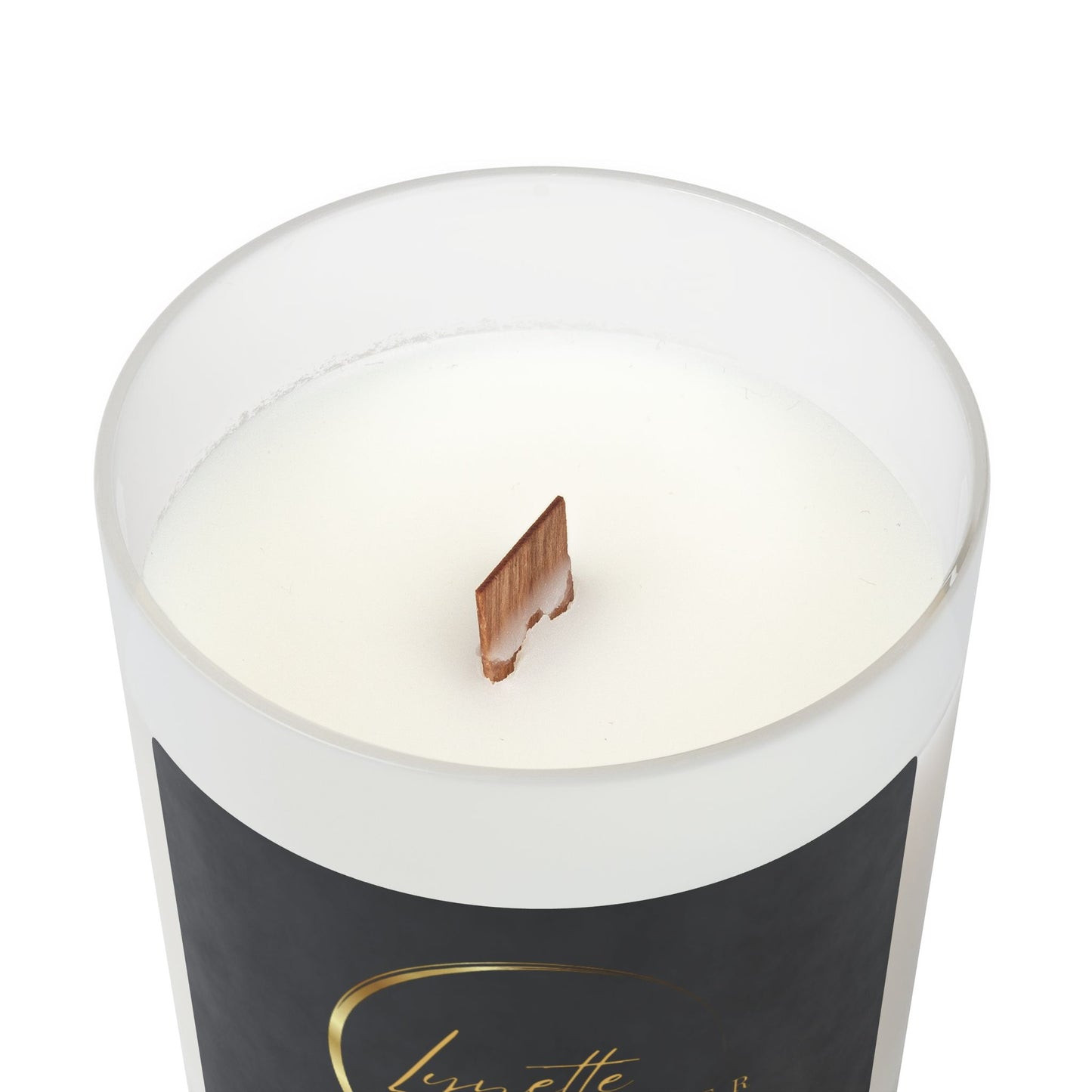 Lynette Cavalier's Frosted Glass Candle, 11oz, Coconut Soy No Dyes, Burn time 50 Hours, Made in the USA,