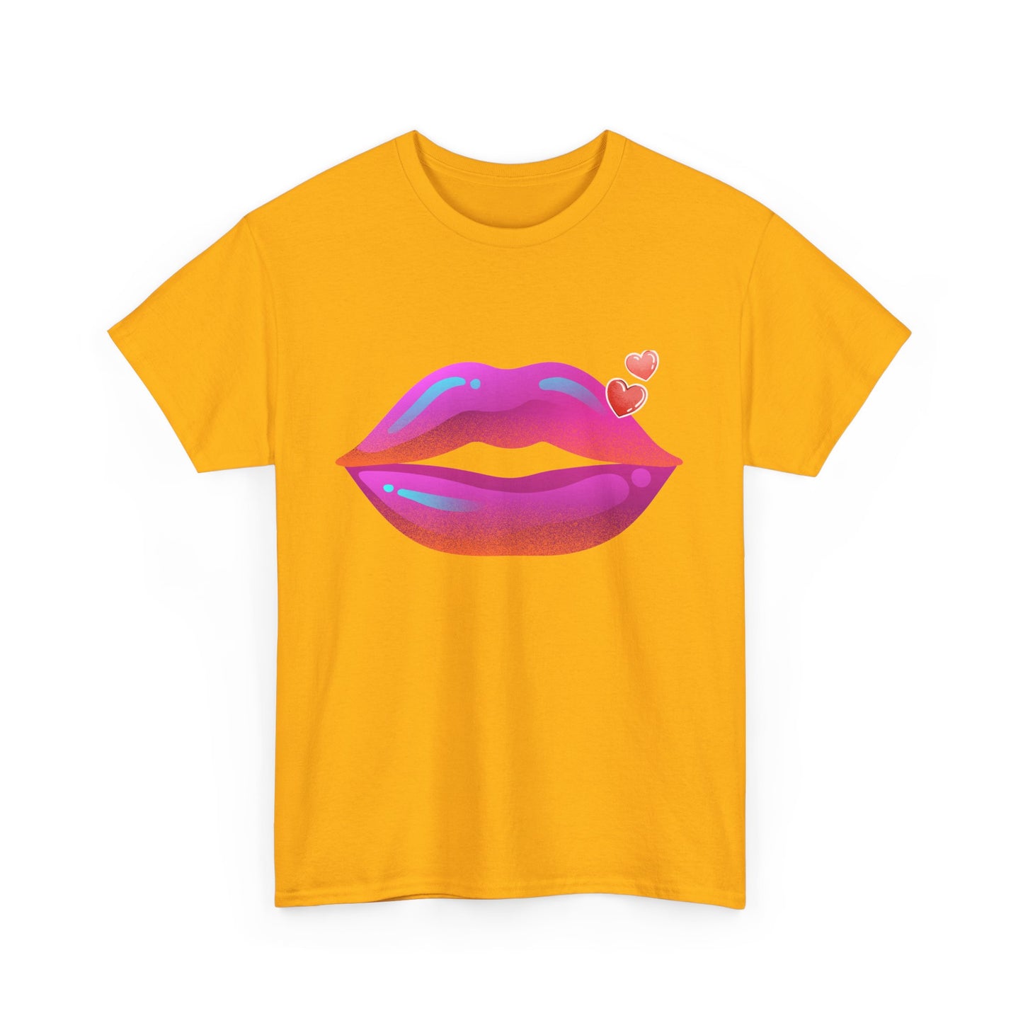Bold Kiss Lips with Hearts Shirt, Vibrant Pop Art Lip T-Shirt, Valentine T-Shirt Gift, Lip Art Shirt, Black History T-Shirts for Women