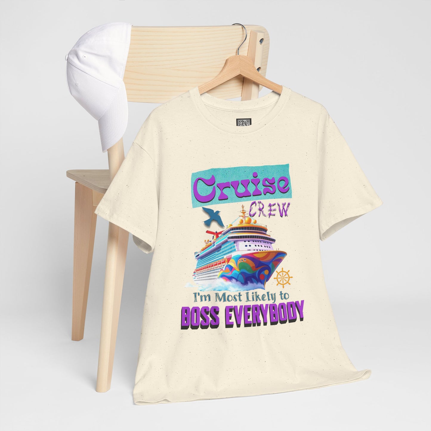 Cruise Crew Heavy Cotton Tee - Fun Cruise Vacation Shirt, Cruise-themed Apparel, Travel Gift, Nautical Wear, Summer Adventure T-Shirt