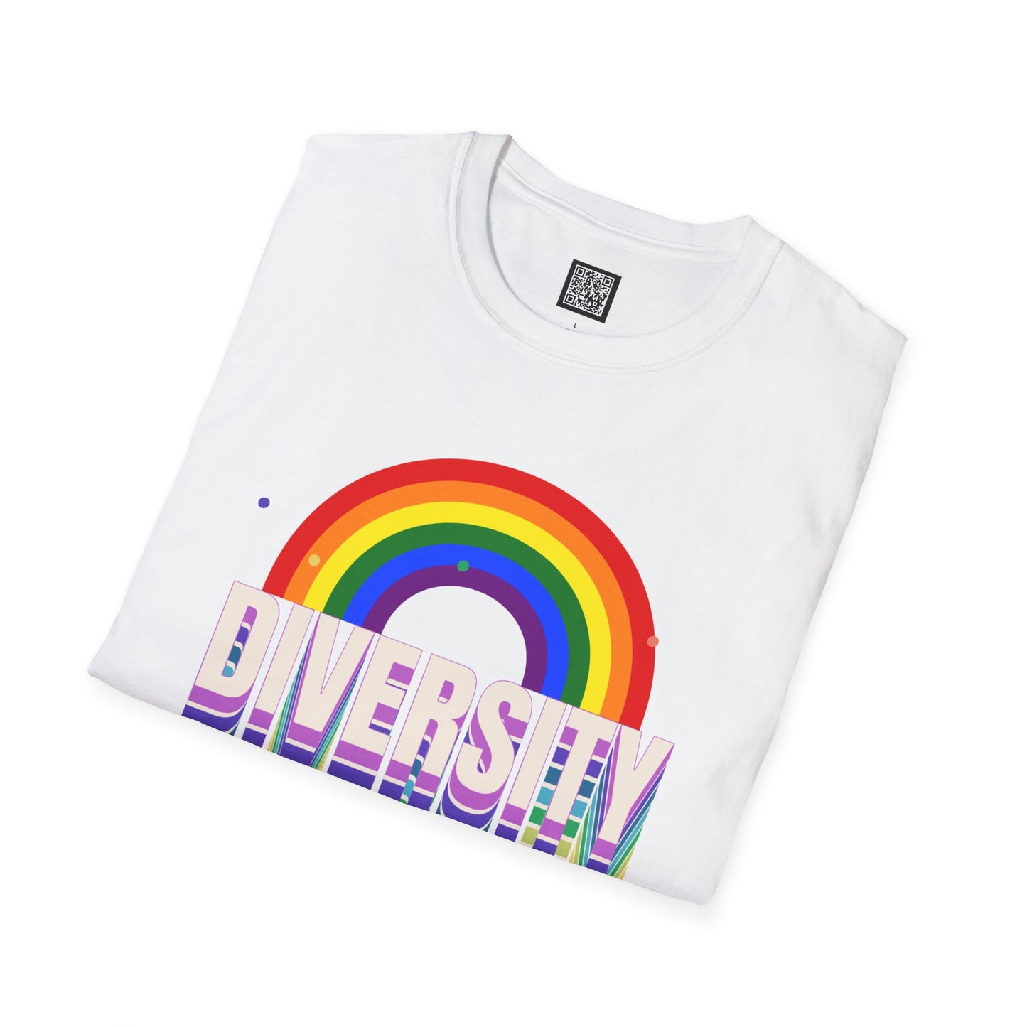 Rainbow Diversity Unisex Softstyle T-Shirt, LGBTQ+ Pride Apparel, WEHO Inclusive Gift, Casual Wear, Colorful Tee for Pride Celebrations