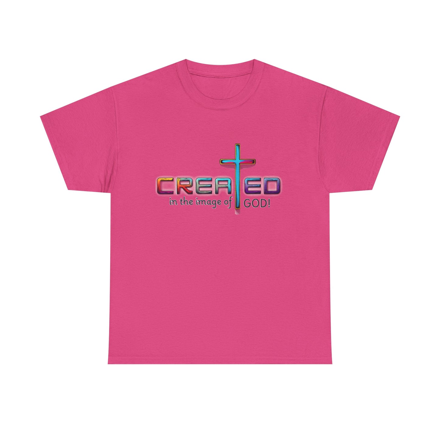 Religious T-Shirt, Inspirational Shirt, Unisex Christian Apparel, Jesus T-Shirt to Motivate, Christian T-Shirt, Created in His Image, God is