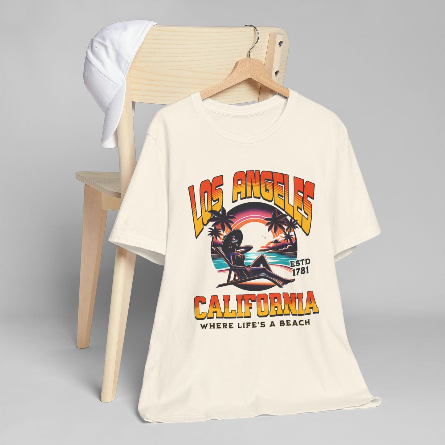Los Angeles Vibes – “Where Life’s a Beach” Tee, Los Angeles Style Clothing, Beach Style T-Shirt, Rep Your City Los Angeles