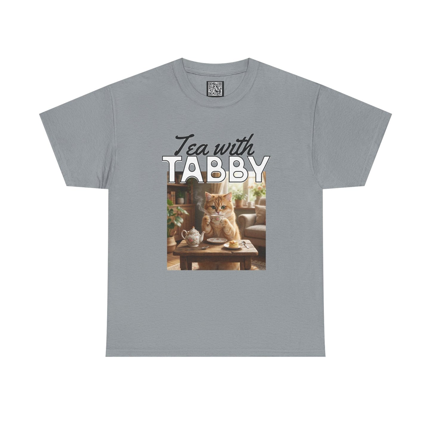 Personalized Tea with Tabby T-Shirt — Custom Cozy Cat Graphic Tee