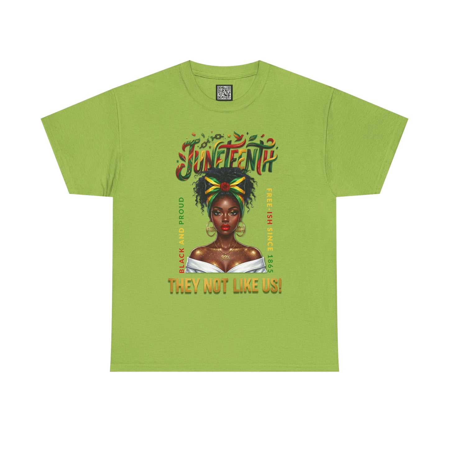 Juneteenth Black and Proud Tee — "They Not Like Us" Black Pride Shirt