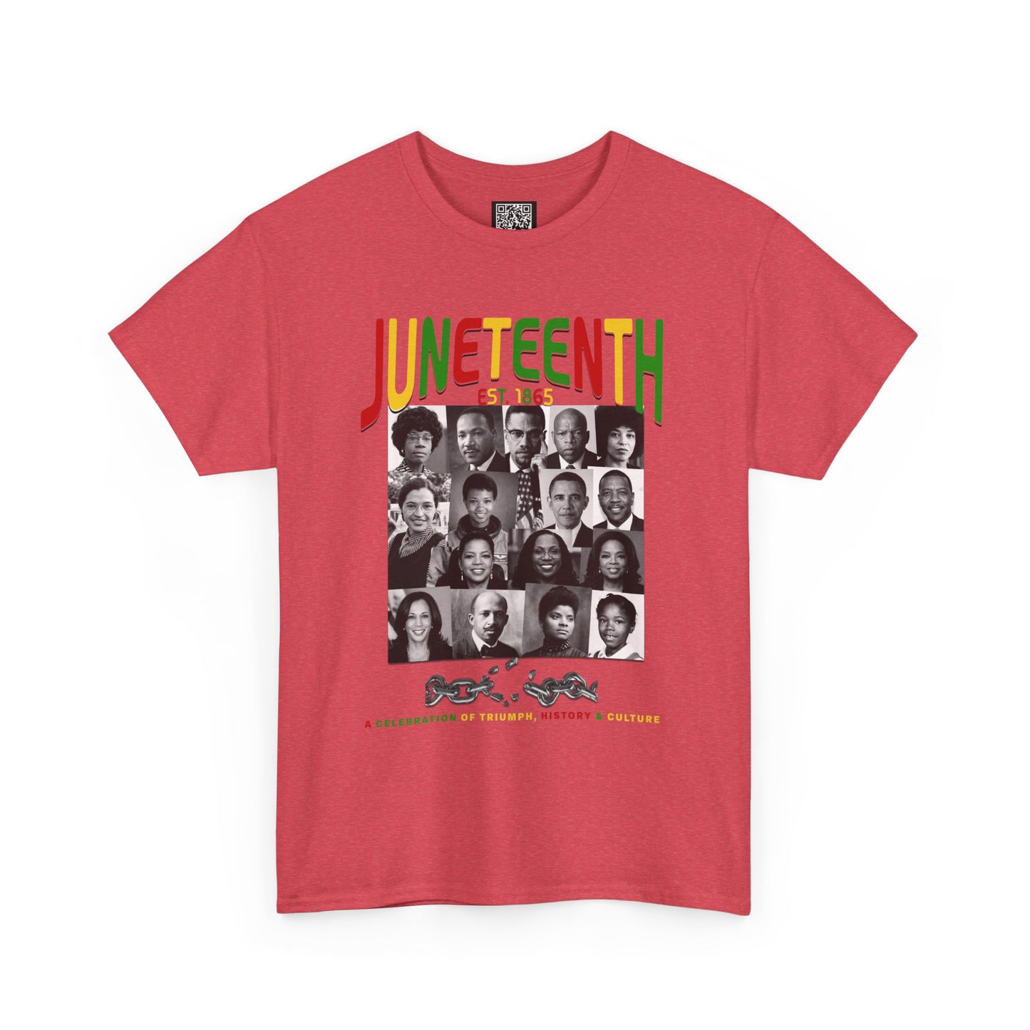 Juneteenth Celebration T-Shirt – "Let Freedom Ring" Colorful Chain Design (Est. 1865)