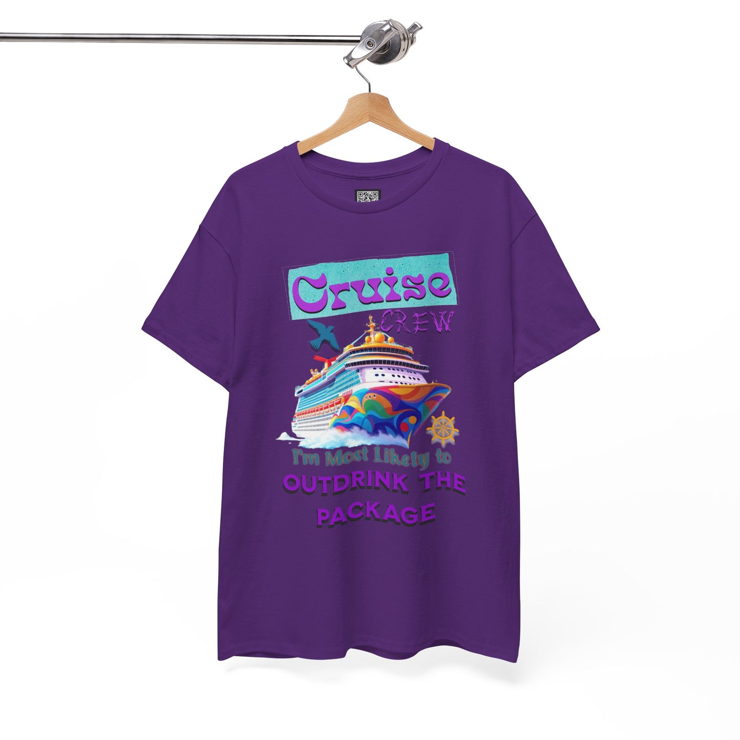 Cruise Crew Outdrink Package Tee | Fun Vacation T-Shirt | Perfect for Summer, Group Trips, Gifts, Drink Package T-Shirt for Cruise