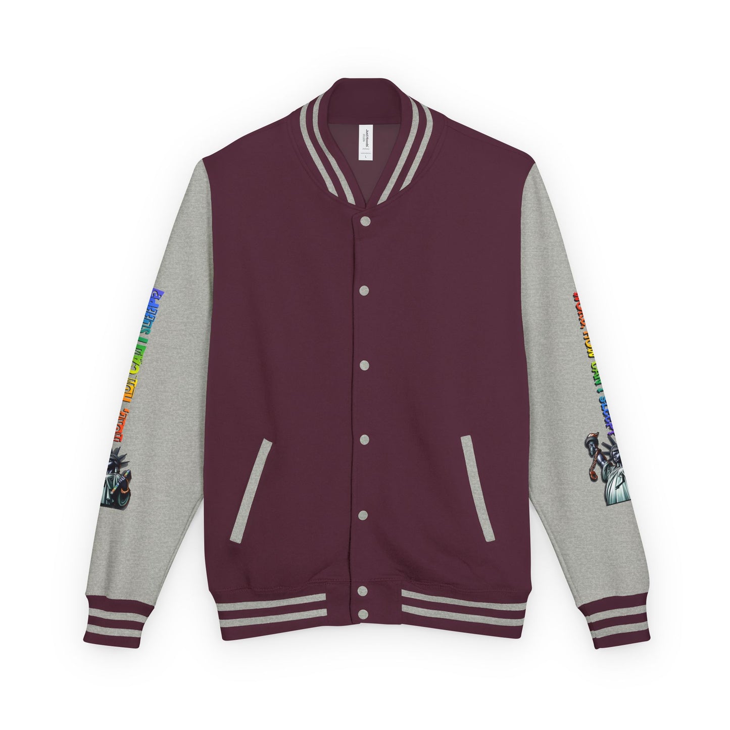 Letterman Jacket — 'America' Statue of Liberty Retro Graphic