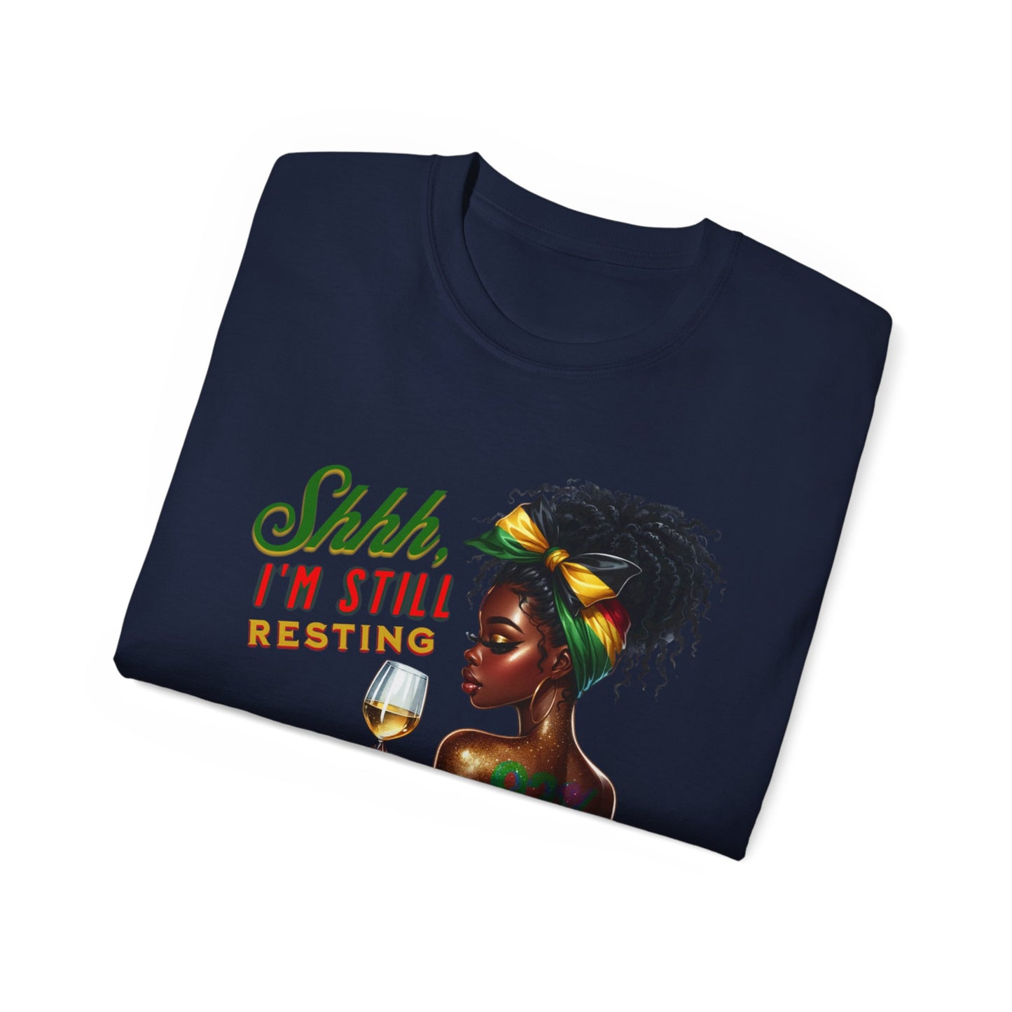 92% Black Women – Shhh, I’m Still Resting Tee, Melanin Magic Shirts, Black Women Empowerment Shirt, Black Excellence Tees, Self-Care & Rest