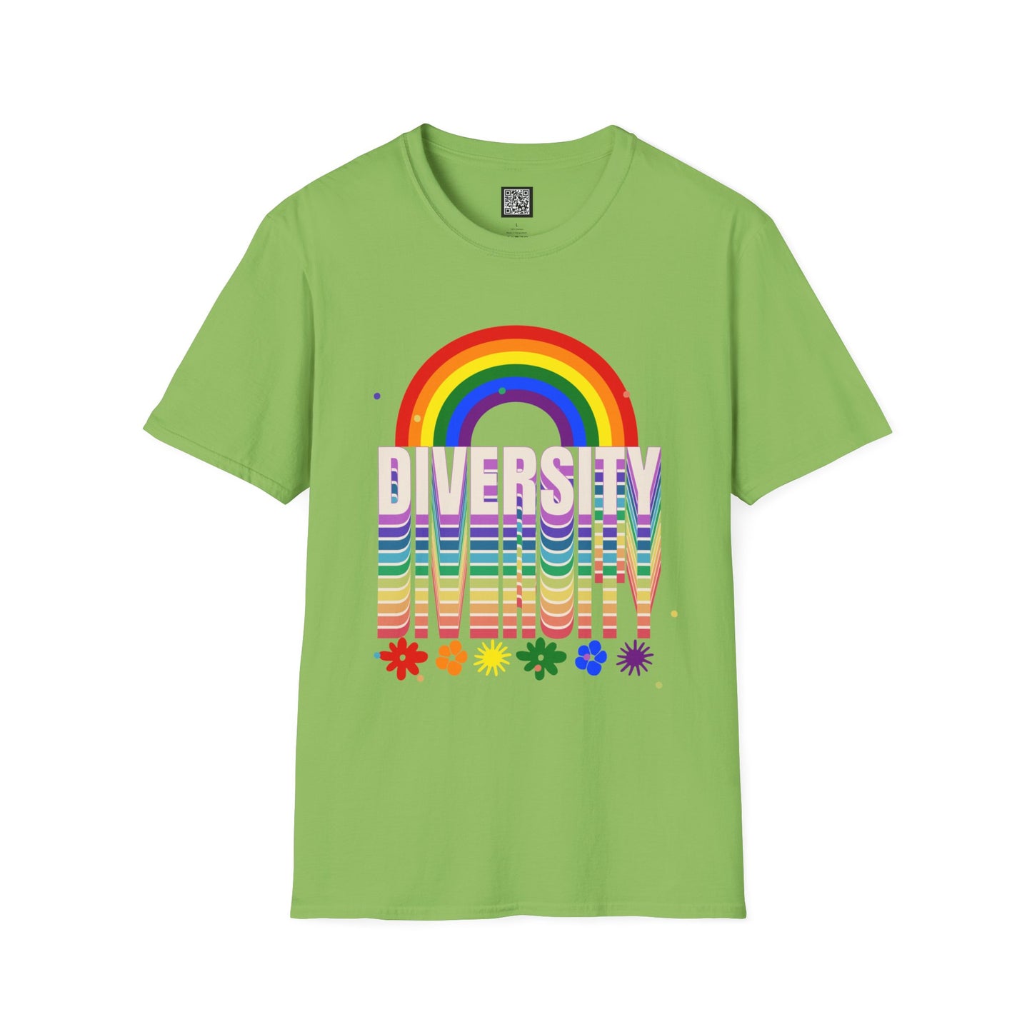 Rainbow Diversity Unisex Softstyle T-Shirt, LGBTQ+ Pride Apparel, WEHO Inclusive Gift, Casual Wear, Colorful Tee for Pride Celebrations