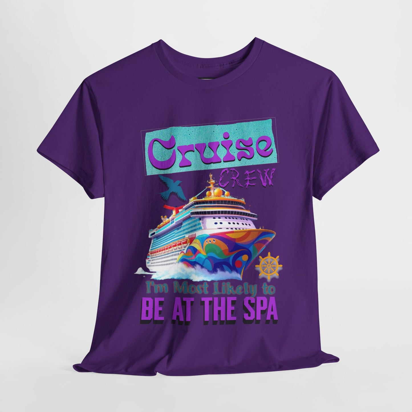 Cruise Crew Unisex Tee - Spa Day Vibes, Cruise Vacation T-Shirt, Funny Group Travel Apparel, Cruise Wear, Summer Fun Shirt