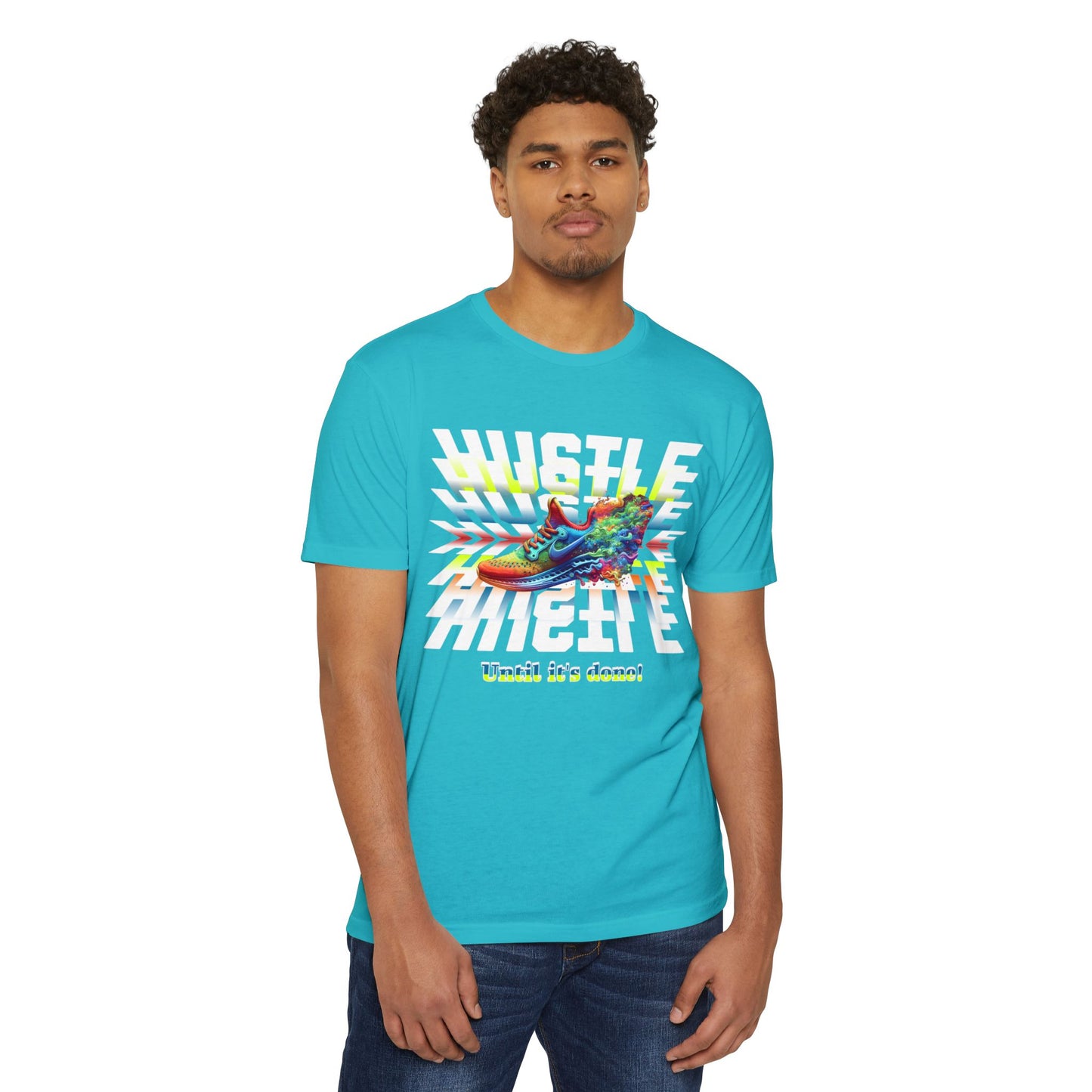 Unisex Motivational Hustle T-Shirt, Never Give Up Shirt, Hustle and Motivate Shirt, Perseverance and Commitment Tees