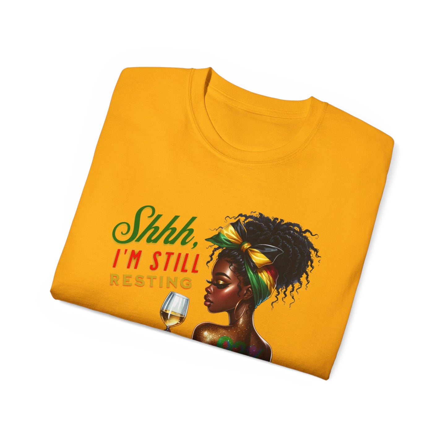 92% Black Women – Shhh, I’m Still Resting Tee, Melanin Magic Shirts, Black Women Empowerment Shirt, Black Excellence Tees, Self-Care & Rest