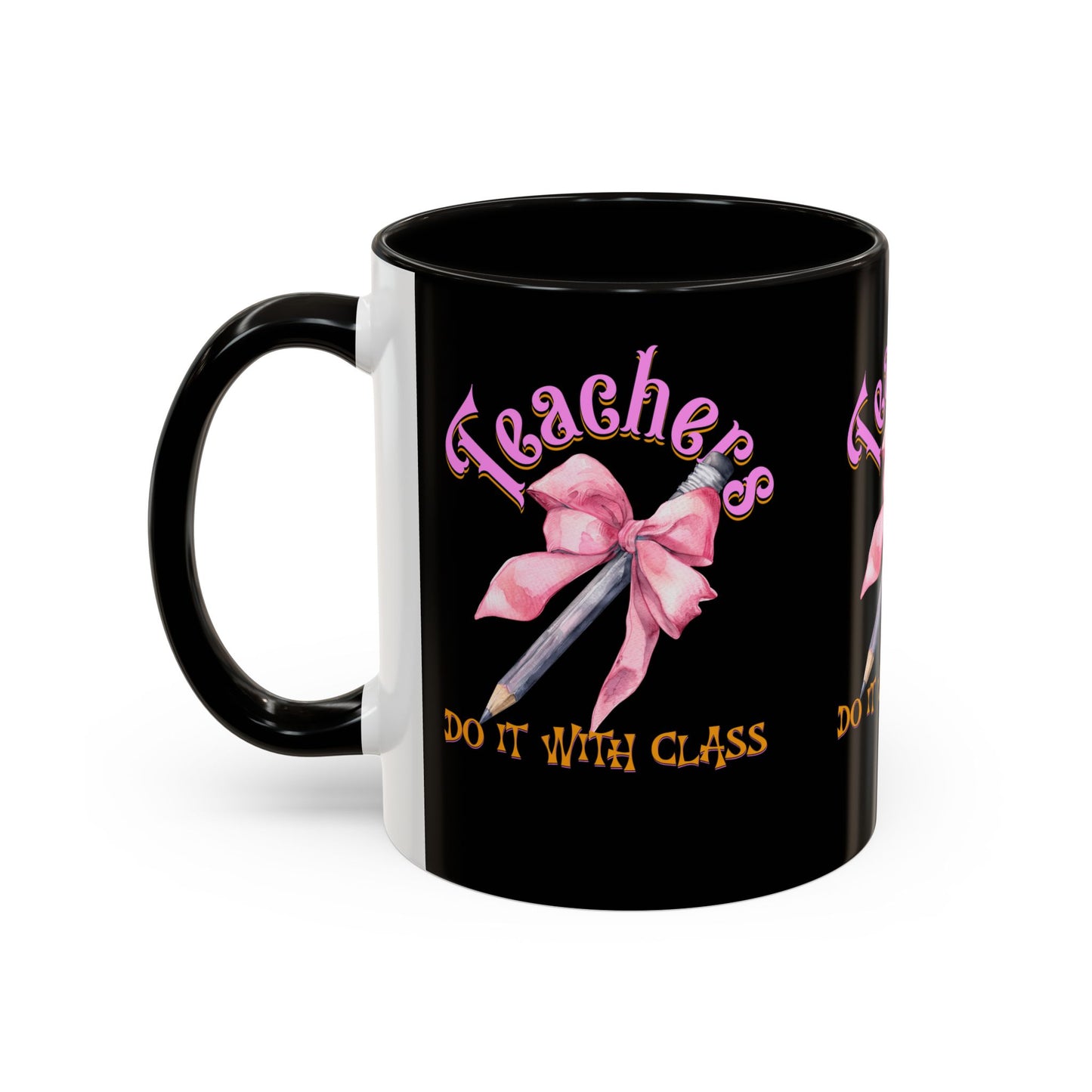 Colorful Mugs (11oz, 15oz), Teacher Appreciation Gift, Cute Gift for Teachers, Coffee Mug for Teachers, Coquette Bow Coffee Mug