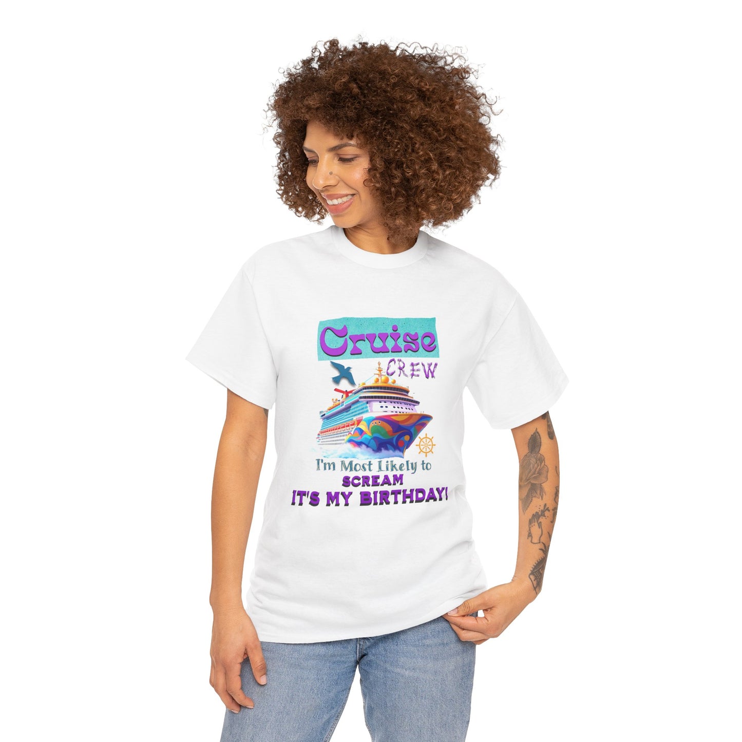 Cruise Crew Birthday T-Shirt, Vacation Shirt, Travel Tee, Fun Cruise Gift, Birthday Celebration Apparel for a Cruise Crew