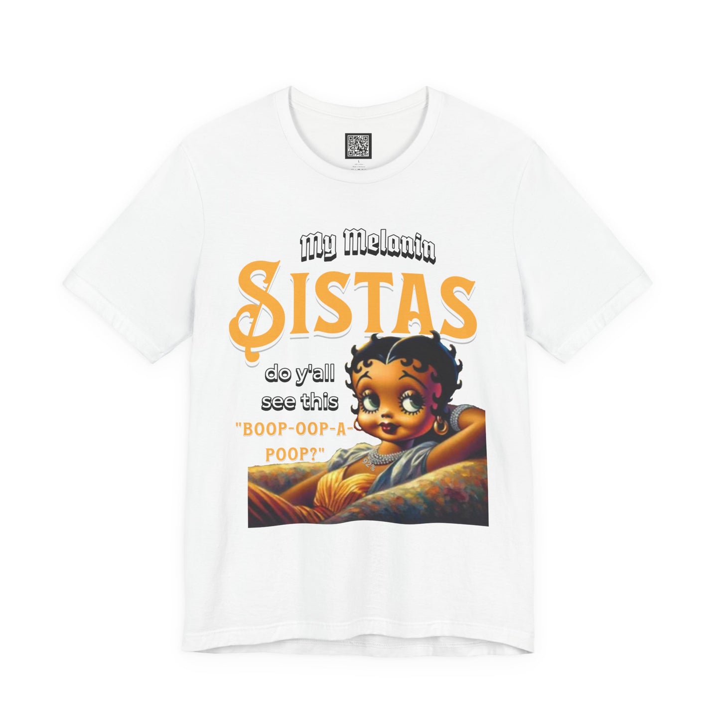 Melanin Betty Boop T-Shirt – "My Melanin Sistas" Black Girl Magic Tee, Funny Black Culture Shirt, XS–4XL