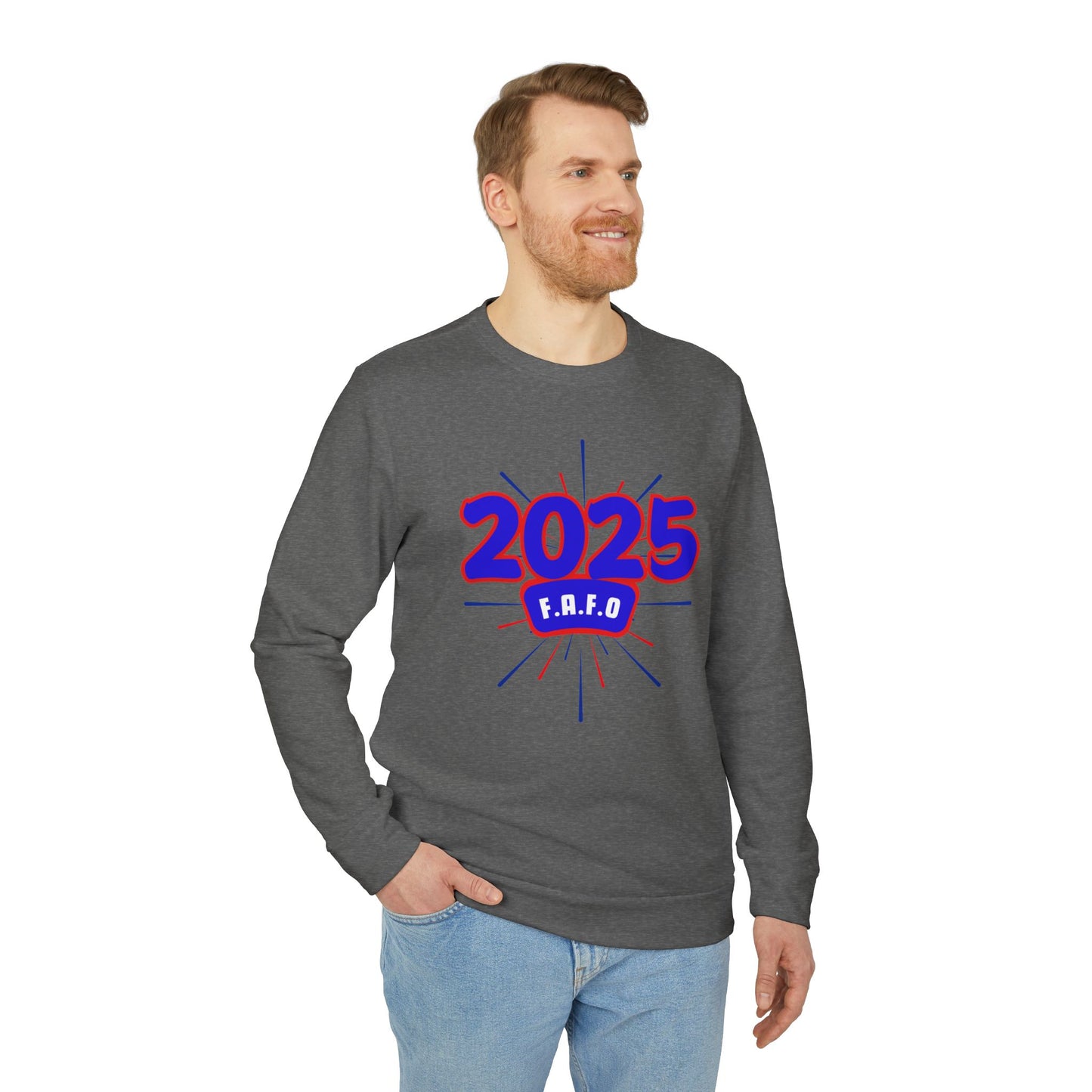Adidas Unisex Fleece "F.A.F.O." Crewneck Sweatshirt, Anti-Trump Regime Shirt, Fight Oligarchy Shirts, F around... You Know the Rest Shirt
