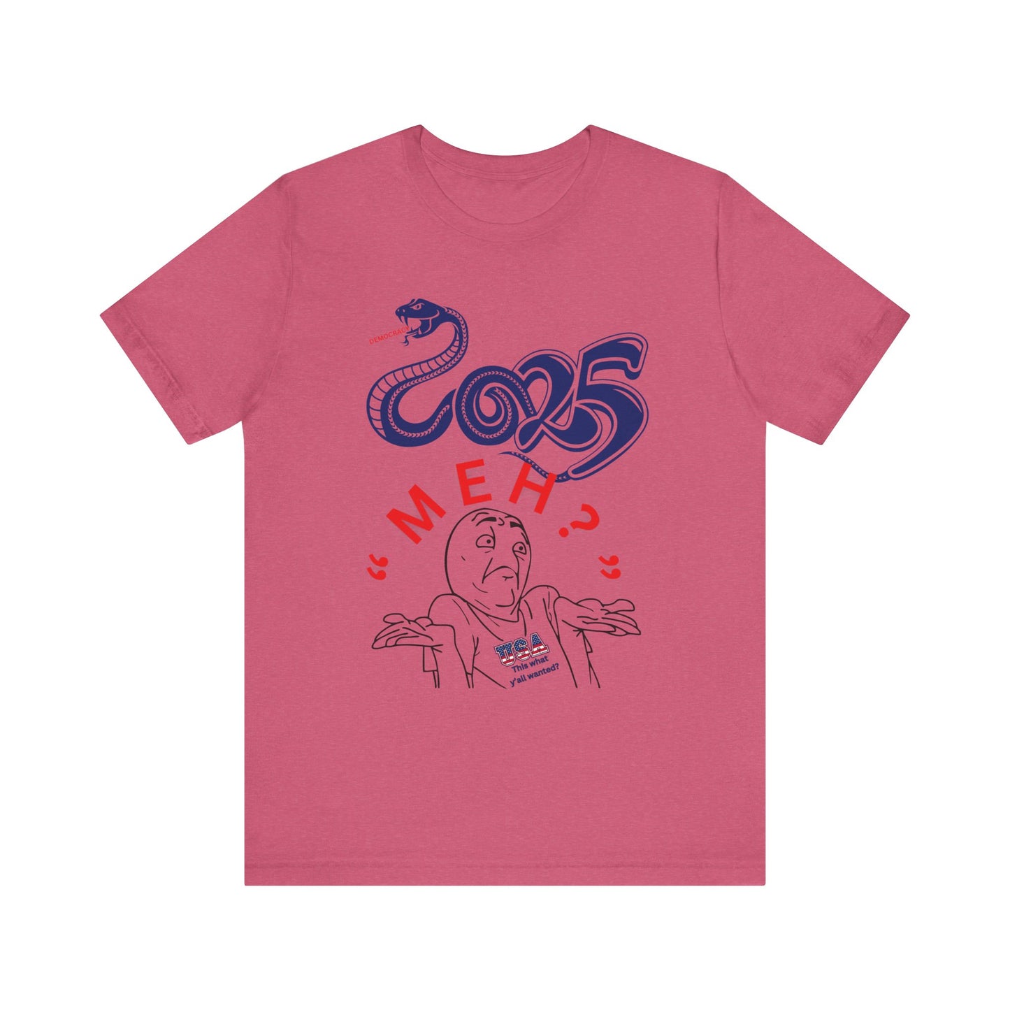 2025 "Meh" T-Shirt Unisex Jersey Short Sleeve Tee, Funny 2025 T-Shirt, New Year's T-Shirt, 92% Black Women, Black Girl Magic,