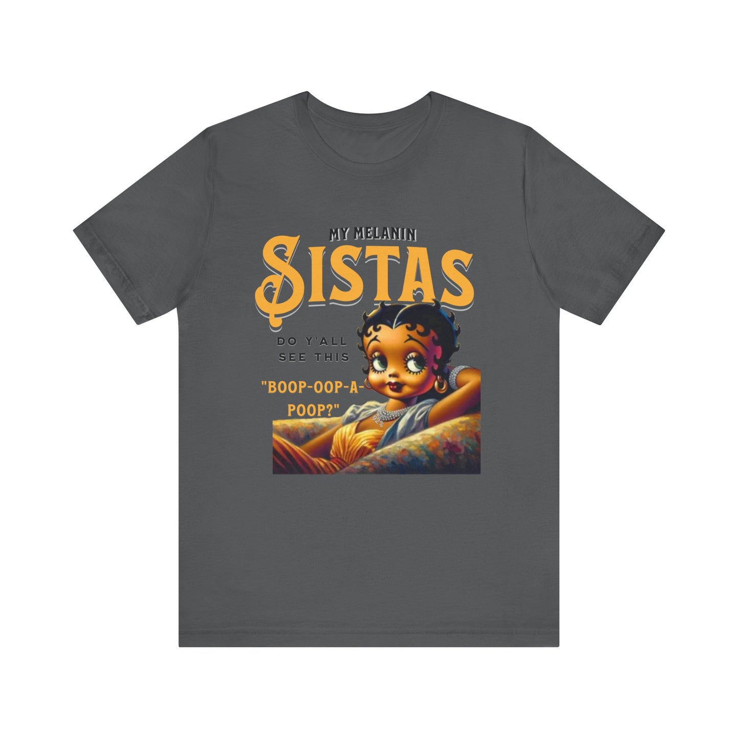 Melanin Betty Boop, 92% Black Woman Shirt, Black Girl Magic Tees, Black Culture T-Shirts, Humorous Betty Boop Shirts, Betty Boop T-Shirts