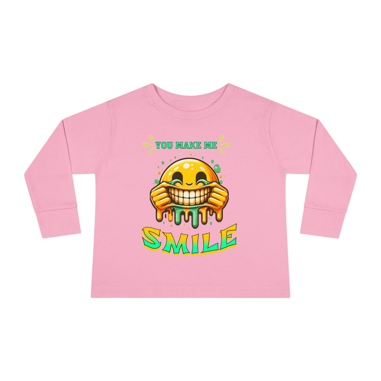 You Make Me Smile Toddler Long Sleeve Tee, Cute Kids T-Shirt, Joyful Nursery Clothing, Gift for Toddlers, Fall Fashion T-Shirts