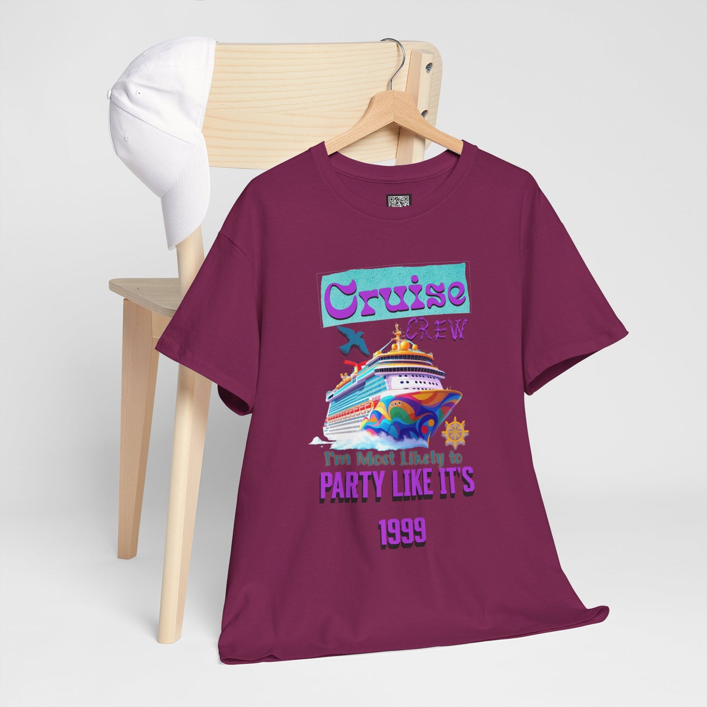 Cruise Crew Heavy Cotton Tee - Party Like It's 1999, Cruise Vacation T-Shirt, Summer Cruise Shirt, Fun Travel Apparel, Gift for Cruise Enthusiasts