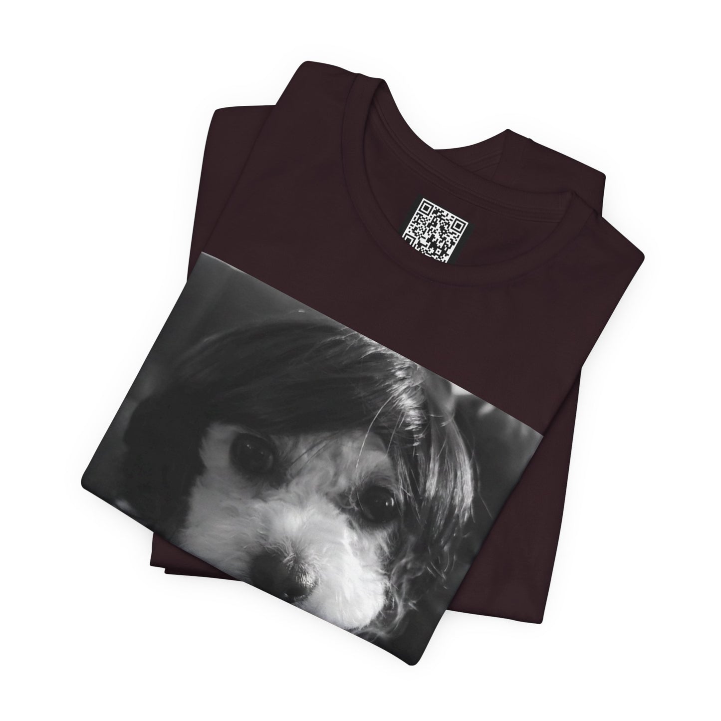 Personalized Dog Photo Tee — Retro Black & White Puppy Portrait T-Shirt
