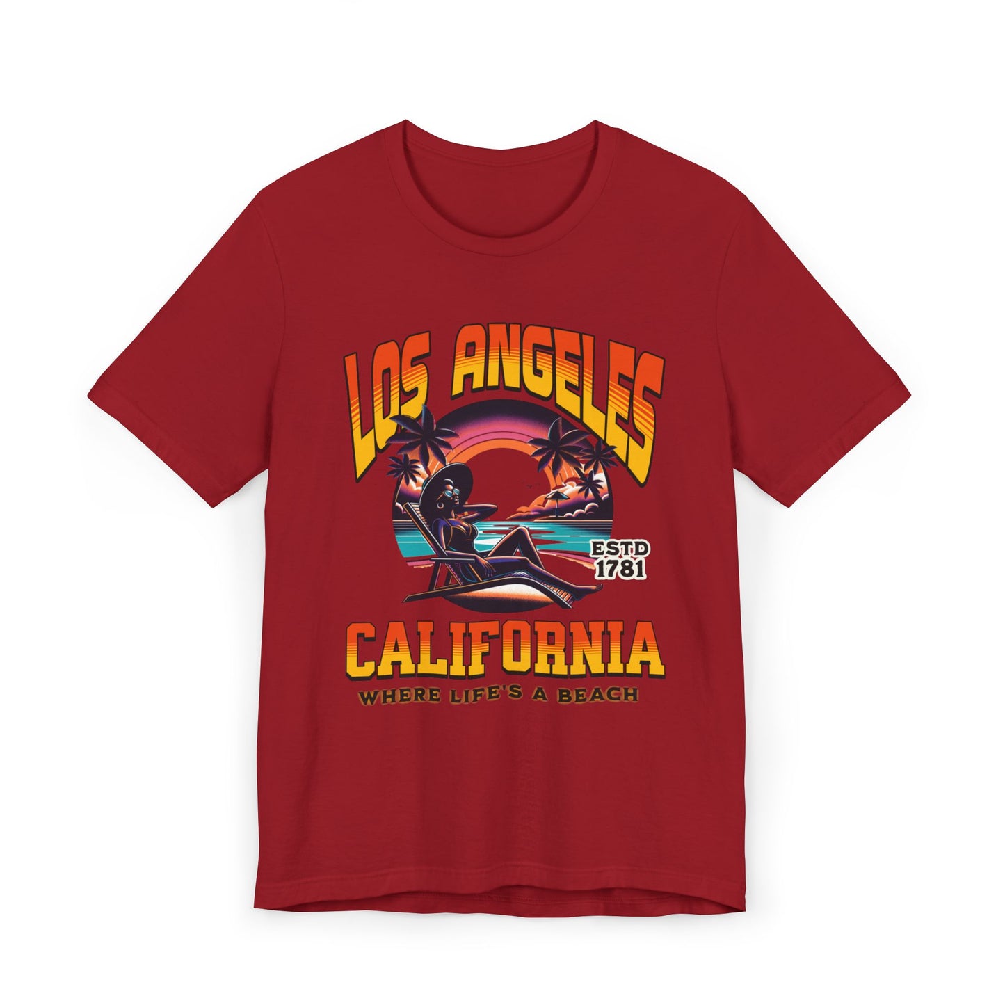 Los Angeles Vibes – “Where Life’s a Beach” Tee, Los Angeles Style Clothing, Beach Style T-Shirt, Rep Your City Los Angeles
