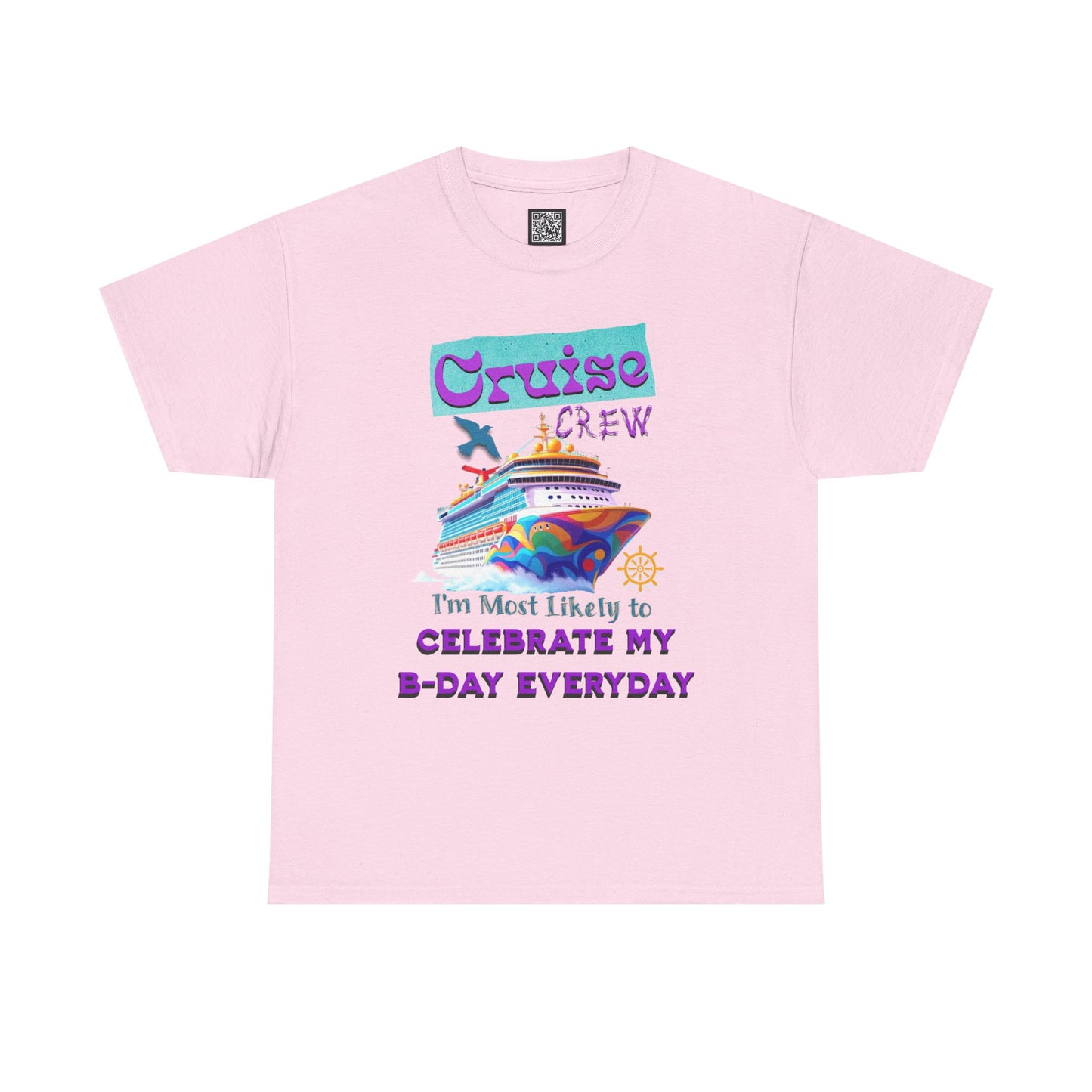 Cruise Crew Birthday Tee, Unisex Cotton T-Shirt, Vacation Apparel, Party Outfit, Gift for Travelers, Fun Cruise Wear, Cruise Birthday T-Shirt