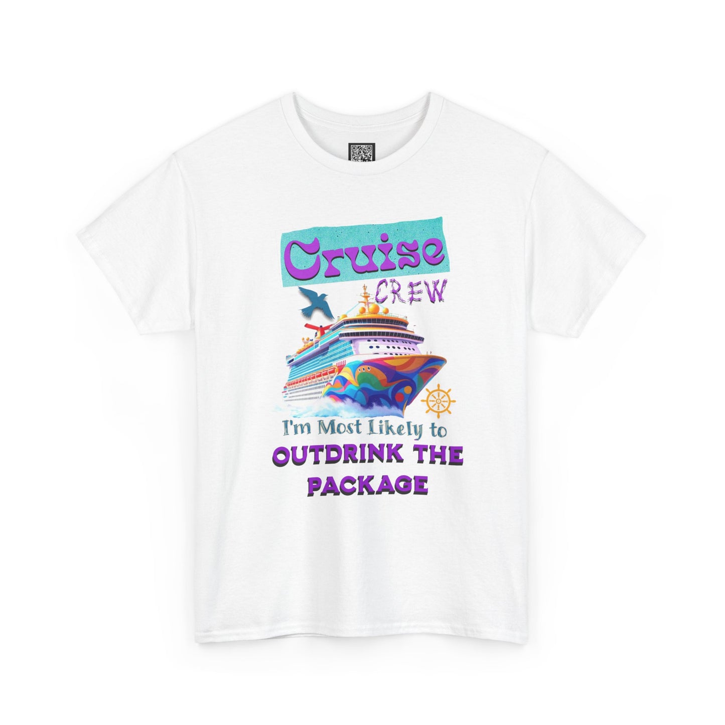Cruise Crew Outdrink Package Tee | Fun Vacation T-Shirt | Perfect for Summer, Group Trips, Gifts, Drink Package T-Shirt for Cruise