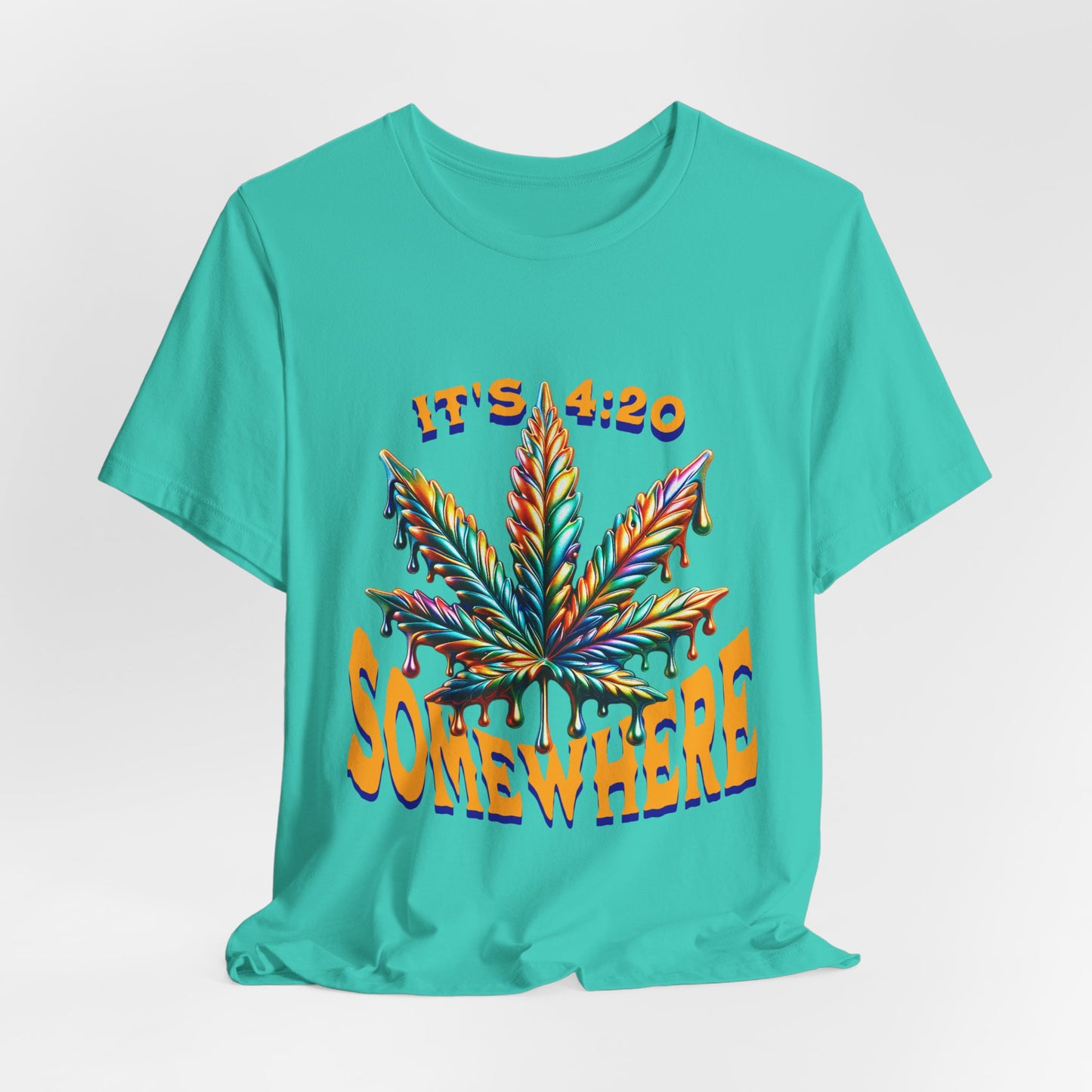 It's 420 Somewhere T-Shirt, Funny Marijuana Shirt, Cannabis Lifestyle Shirts, Funny Stoner Shirt, Cannabis Leaf T-Shirts, 420-Friendly Fashion