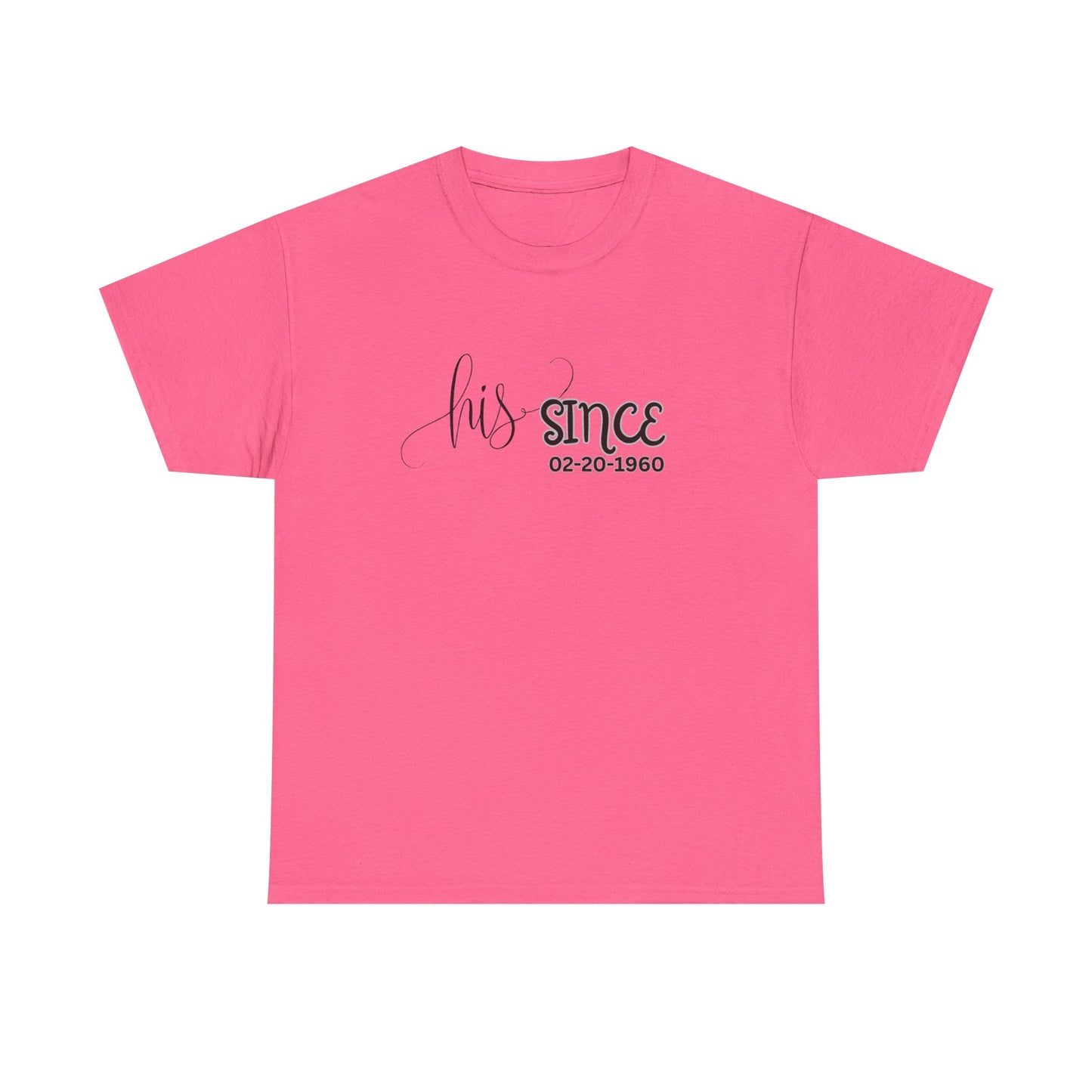 Personalized His and Hers Valentine T-Shirts, Custom Valentine T-Shirts, Unisex Valentine T-Shirts, T-Shirts for Couples, (Hers Solid Separately)