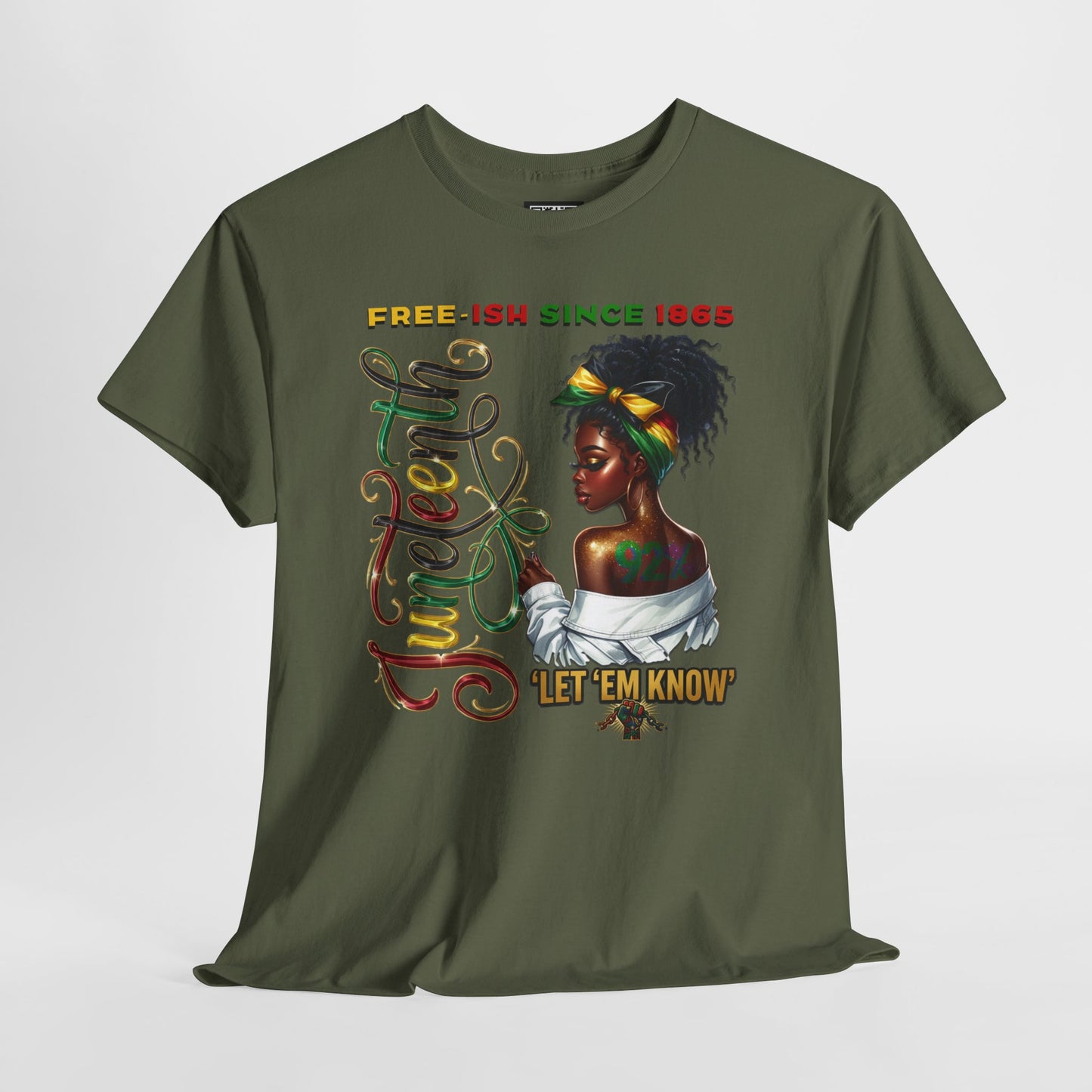 Juneteenth Celebration T-Shirt — 'Juneteenth Let 'Em Know' African American Heritage Tee