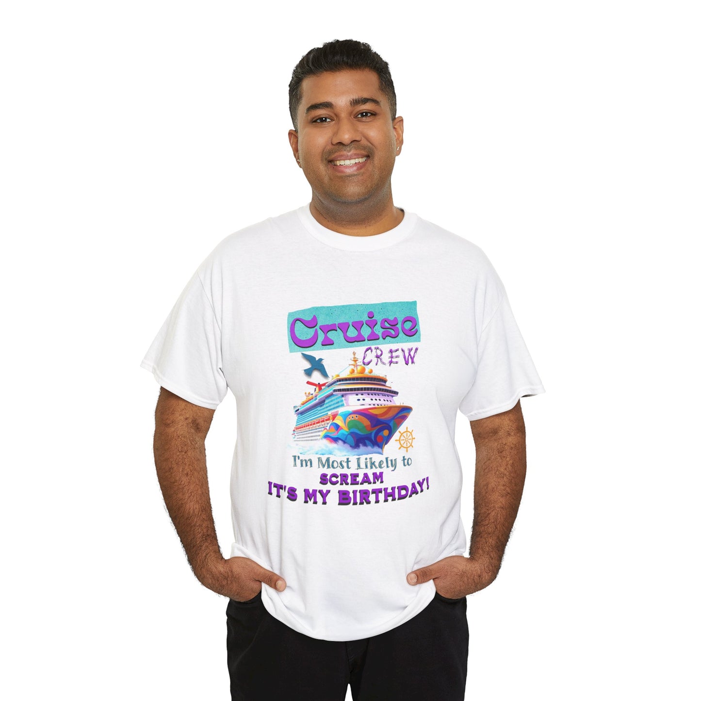 Cruise Crew Birthday T-Shirt, Vacation Shirt, Travel Tee, Fun Cruise Gift, Birthday Celebration Apparel for a Cruise Crew