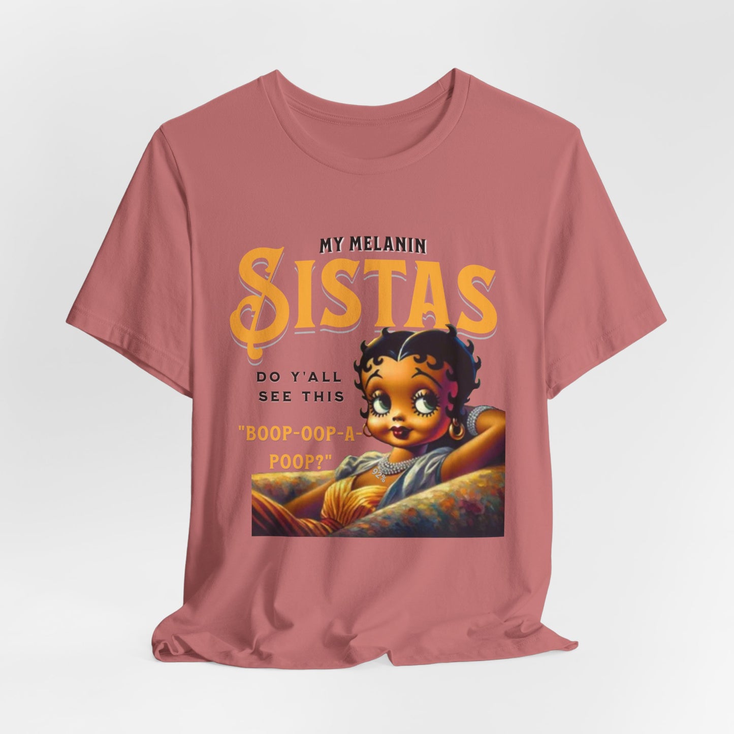 Melanin Betty Boop, 92% Black Woman Shirt, Black Girl Magic Tees, Black Culture T-Shirts, Humorous Betty Boop Shirts, Betty Boop T-Shirts