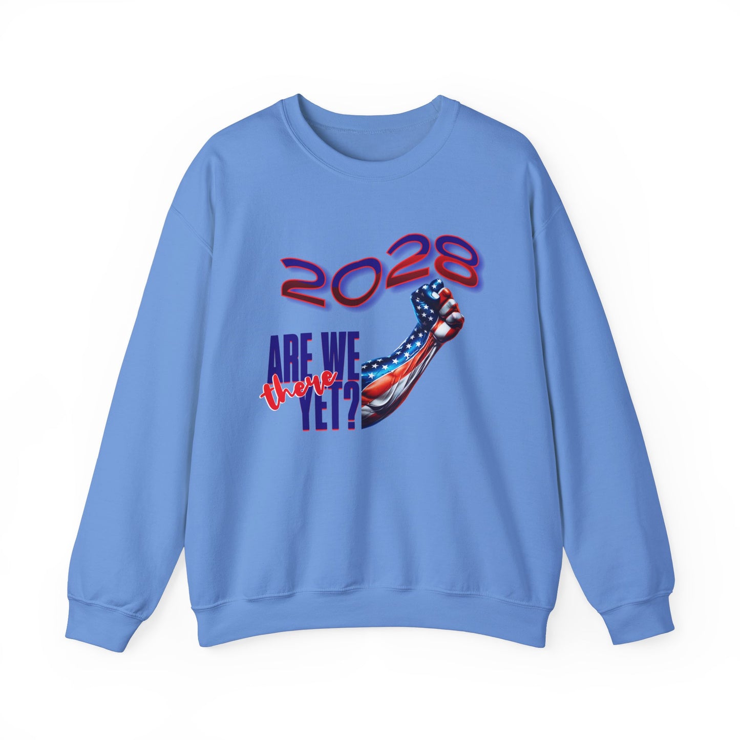 Are We There Yet 2028? - Patriotic Determination Design, American Flag Art, Political Statement Graphic Shirt, Activism and Patriotism Tees