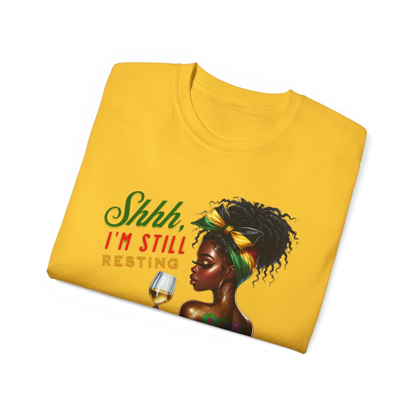 92% Black Women – Shhh, I’m Still Resting Tee, Melanin Magic Shirts, Black Women Empowerment Shirt, Black Excellence Tees, Self-Care & Rest