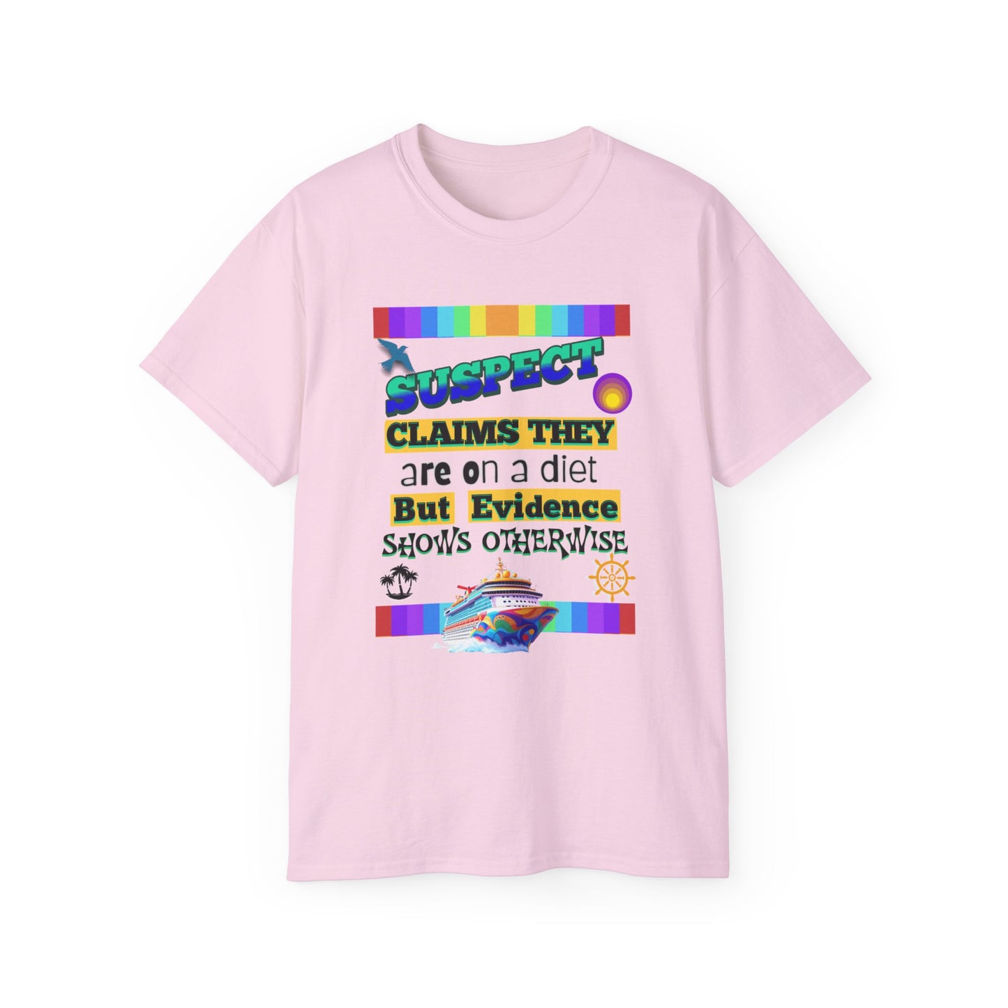 Funny Cruise T-Shirt for a Group, Diet Humor T-Shirt, Unisex Cotton Tee for Foodies, Perfect for Birthdays, Parties, or Everyday Wear