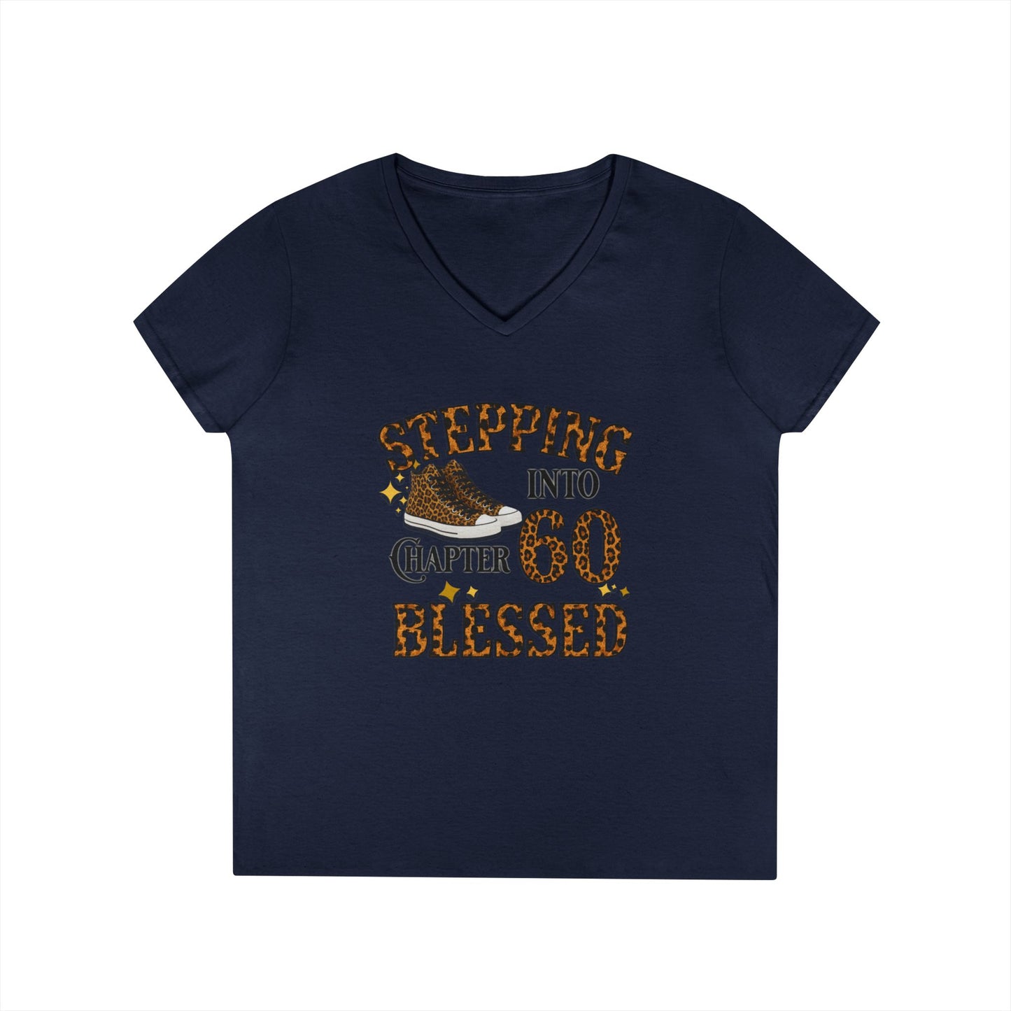 Stepping Into Chapter 60 Blessed V-Neck Tee