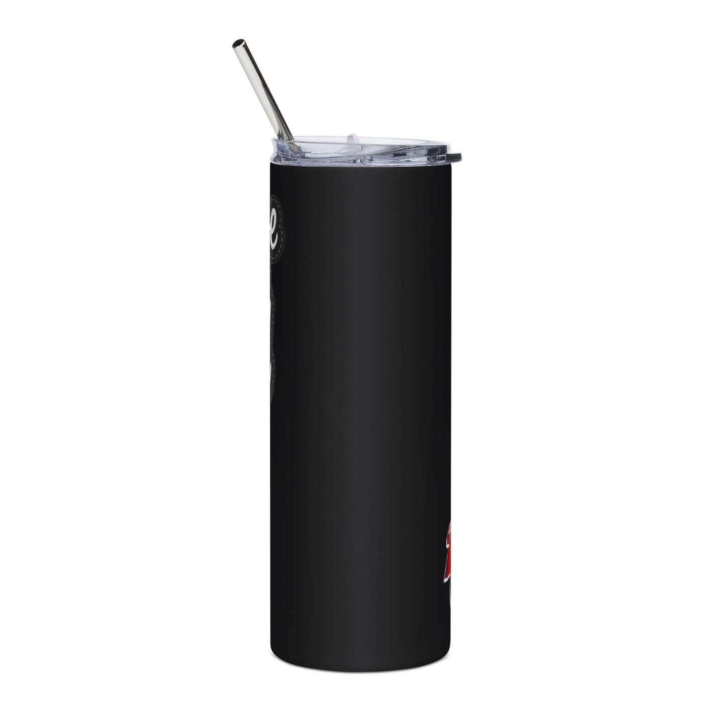 Personalized 20oz Stainless Tumbler — "Off to Praise the Lord" Scooter Dog Travel Cup