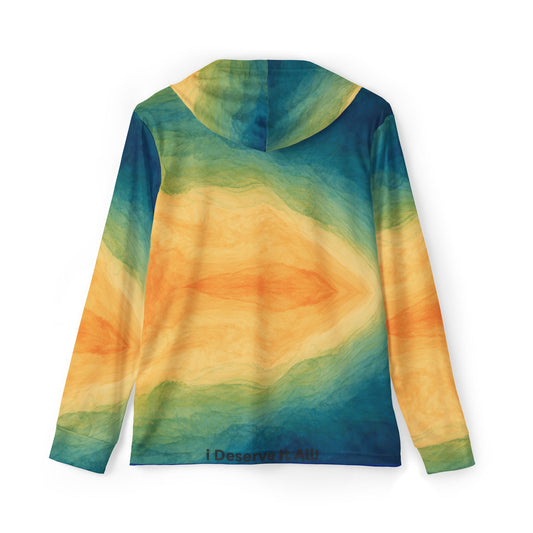 "I Deserve It All" Men's Multi-Colored Sports Warmup Hoodie