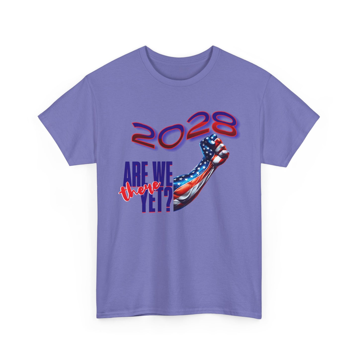 2028: Are We There Yet? - Patriotic Determination Design, American Flag Art, Political Statement Graphic Shirt, Activism and Patriotism Tees