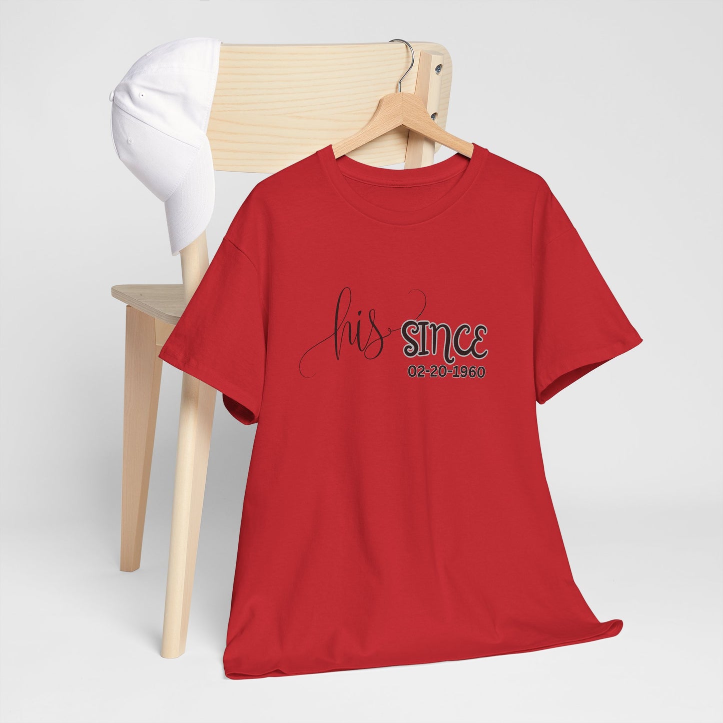 Personalized His and Hers Valentine T-Shirts, Custom Valentine T-Shirts, Unisex Valentine T-Shirts, T-Shirts for Couples, (Hers Solid Separately)