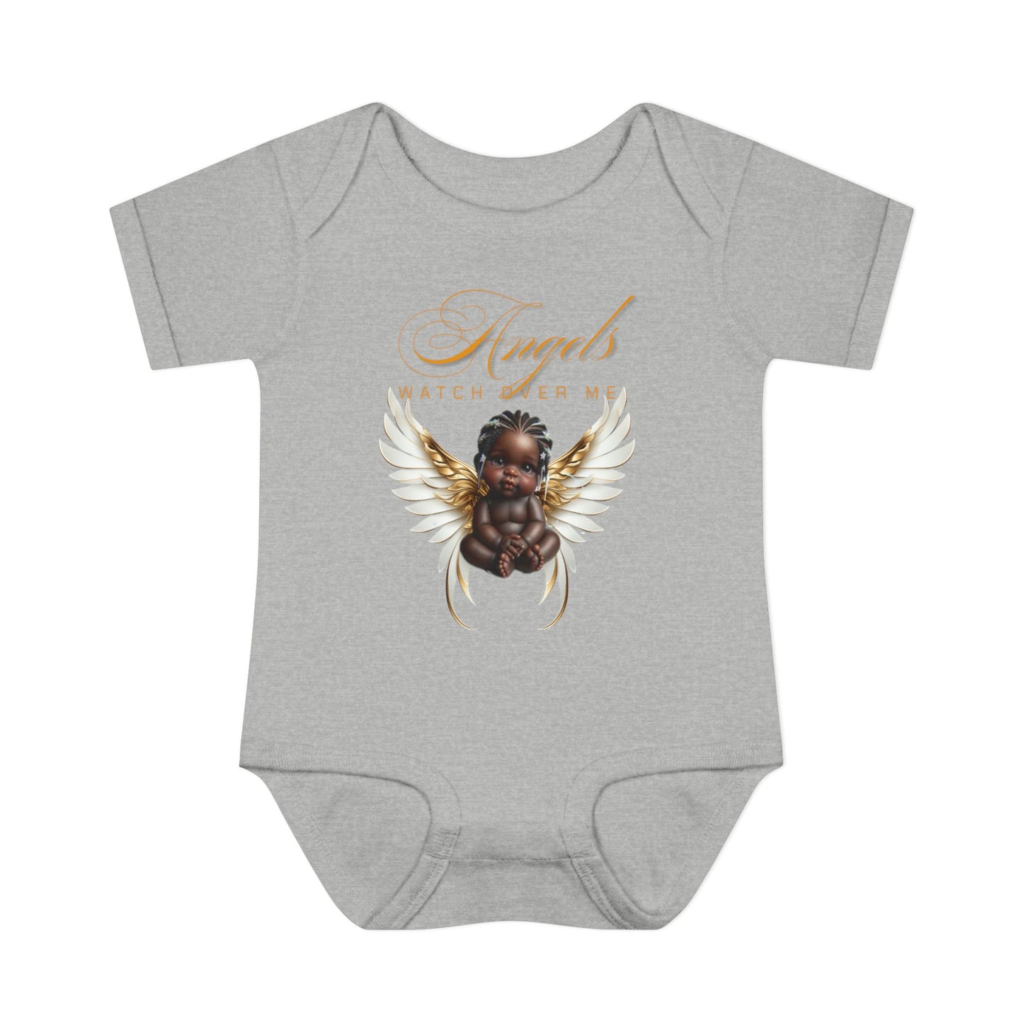 Angel Watch Over Me Infant Bodysuit – Adorable Baby Outfit for Newborns, Divine Guidance Baby Onesies, Religious Baby Onesies