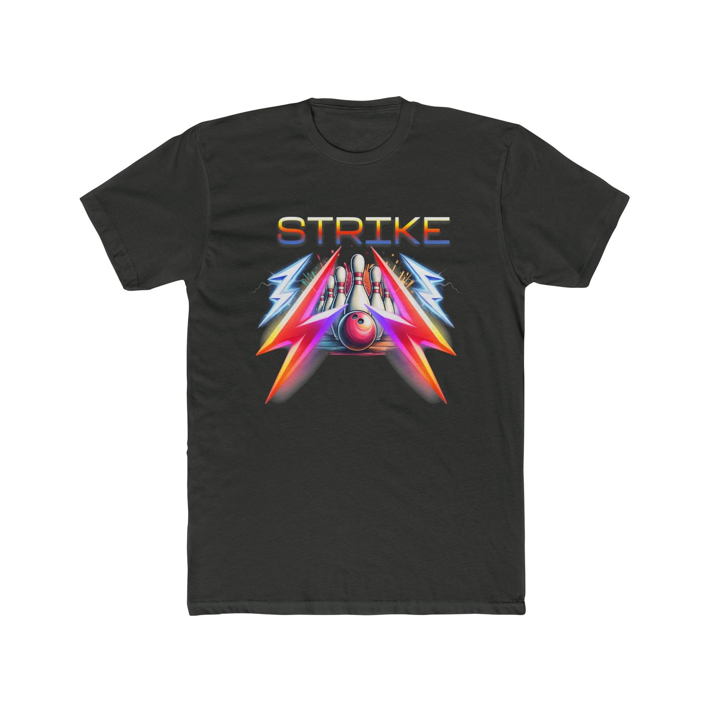 Retro Bowling Strike Unisex Cotton Crew Tee, When You Roll Up and Show Out on the Lanes, Strike Bowling T-Shirt for Men and Women