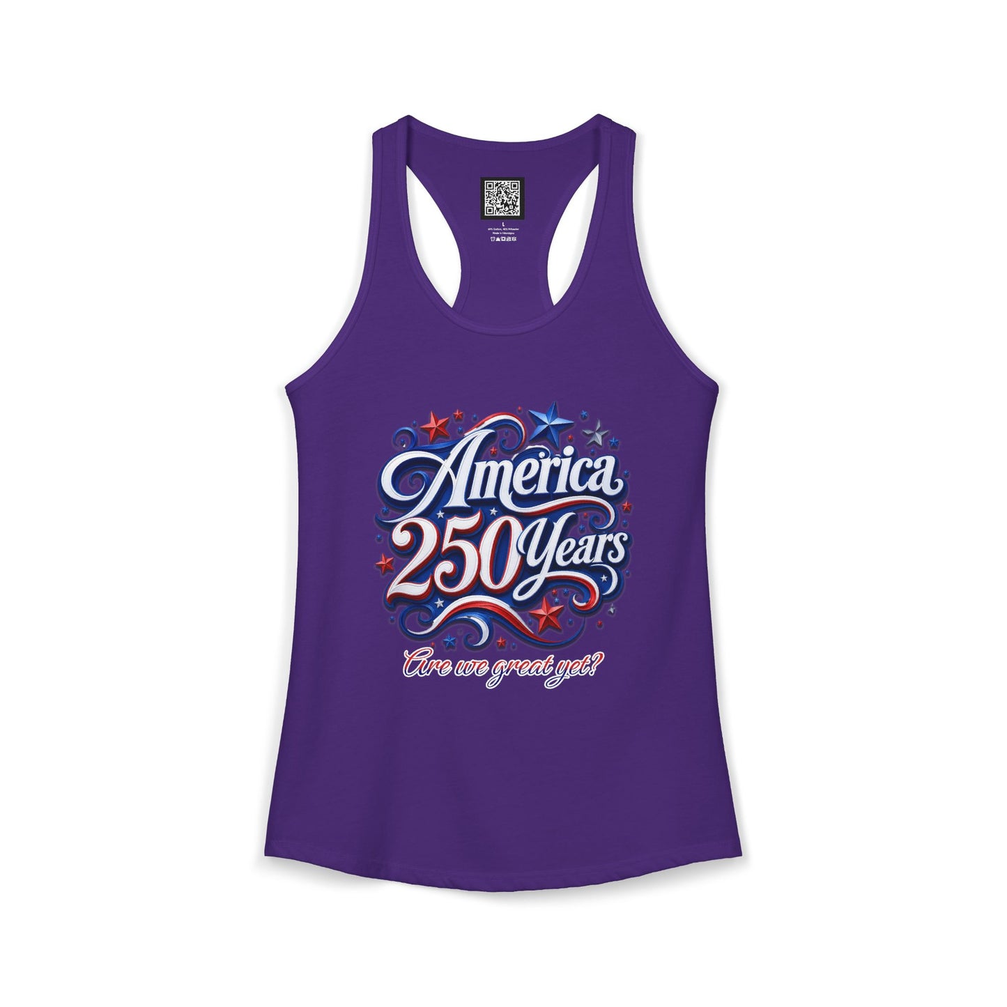 Women's America 250 Year's Racerback Tank 4th of July T-Shirt