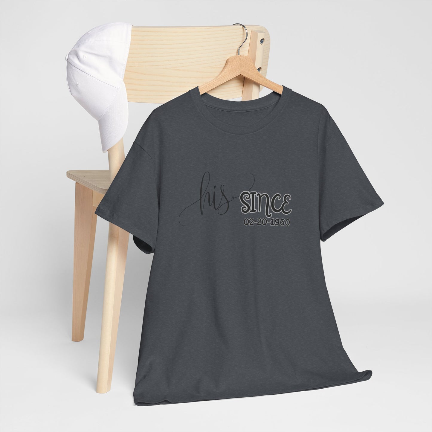 Personalized His and Hers Valentine T-Shirts, Custom Valentine T-Shirts, Unisex Valentine T-Shirts, T-Shirts for Couples, (Hers Solid Separately)
