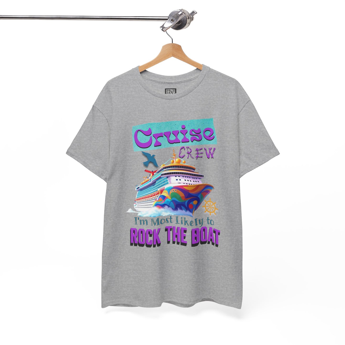 Cruise Crew Unisex Heavy Cotton Tee - Perfect for Cruise Lovers, Cruise Vacation, Summer Adventures, Nautical Theme, Gift Idea
