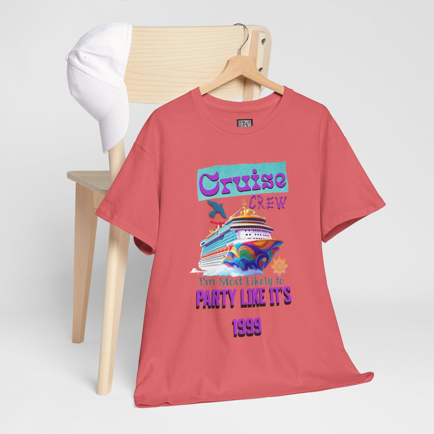 Cruise Crew Heavy Cotton Tee - Party Like It's 1999, Cruise Vacation T-Shirt, Summer Cruise Shirt, Fun Travel Apparel, Gift for Cruise Enthusiasts
