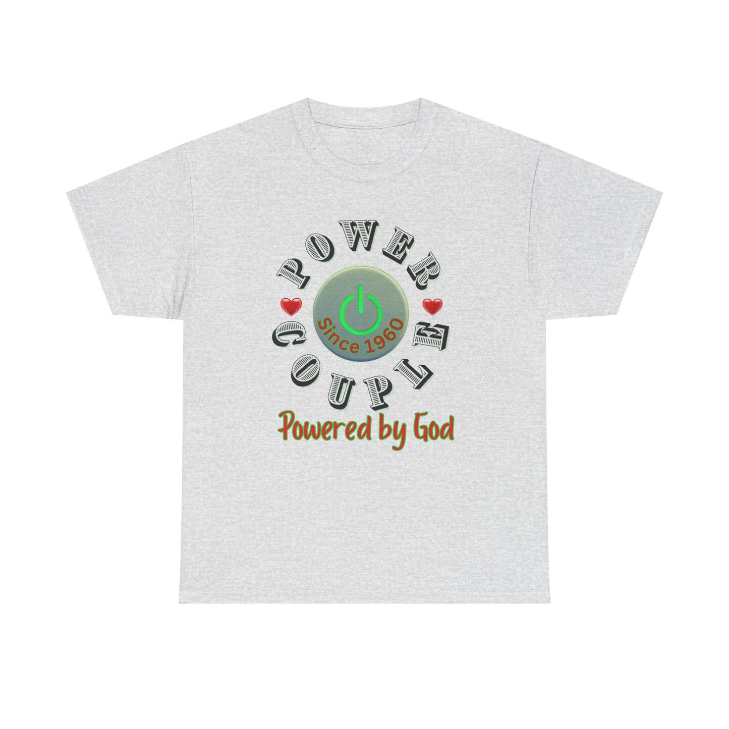 Power Couple - Powered by God T-Shirt | Anniversary Shirt for Couples Since 2011, Valentine T-shirt for Couples Unisex Heavy Cotton Tee