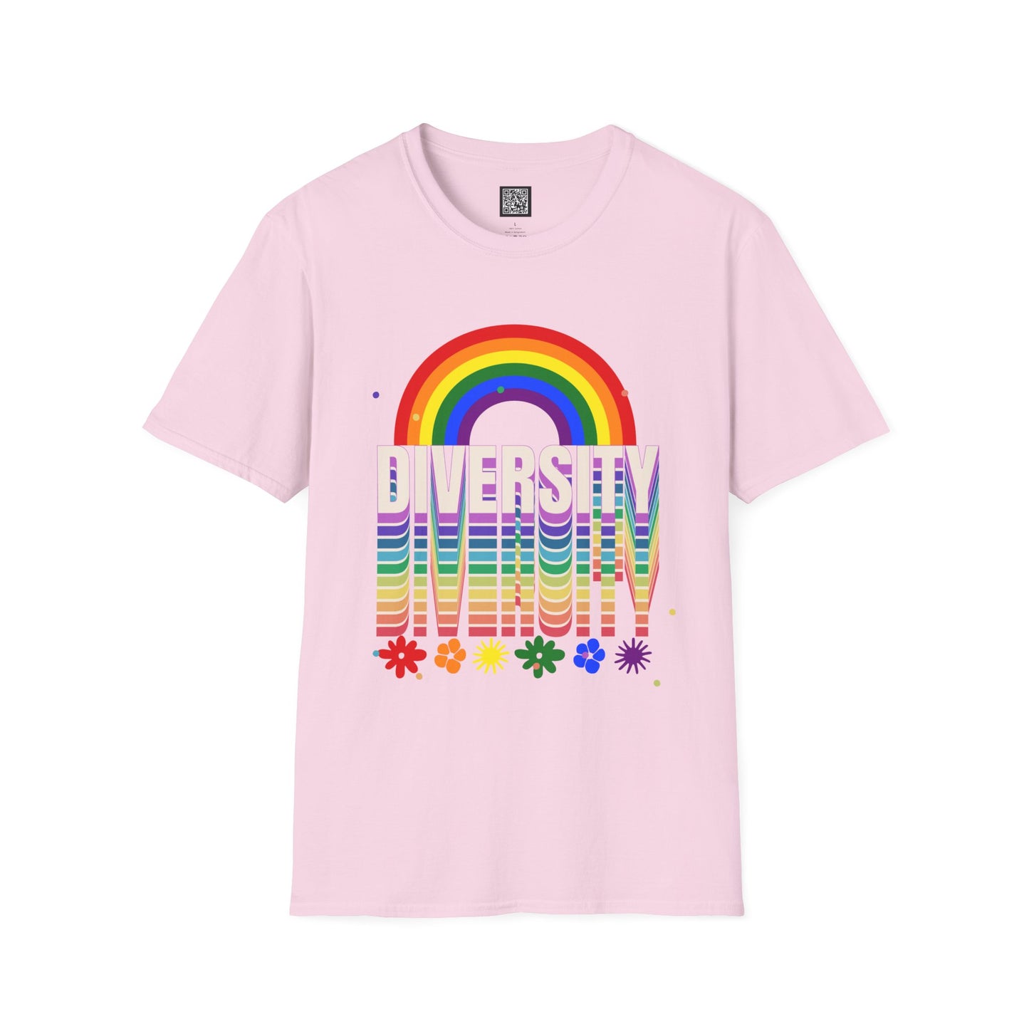 Rainbow Diversity Unisex Softstyle T-Shirt, LGBTQ+ Pride Apparel, WEHO Inclusive Gift, Casual Wear, Colorful Tee for Pride Celebrations