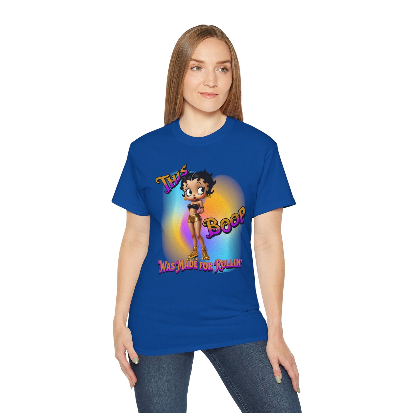 Retro Betty Boop Cartoon Tee, Fun Skater Themed T-Shirt, Vintage Skater Girl Shirt, Casual Wear, Betty Boop Design, Perfect Gift for Skater Fans